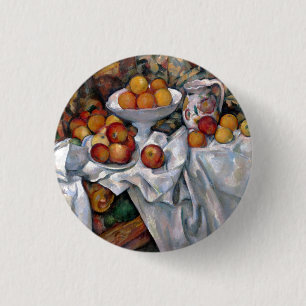 Still Life Oranges - Paul Cezanne Painting Art 1 Inch Round Button
