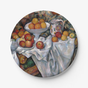 Still Life Oranges - Paul Cezanne Painting Art Paper Plate