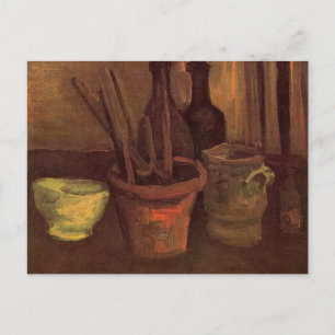 Still Life Paintbrushes in Pot by Vincent van Gogh Postcard