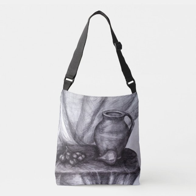 Still Life Pencil Drawing Classic Cross Body Bag (Front)