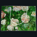 Still Life: Pink Roses by Vincent van Gogh Large Gift Bag<br><div class="desc">Still Life: Pink Roses by Vincent van Gogh is a vintage fine art post impressionism still life floral painting. This design features beautiful blooming pale pink garden roses on a bright green background in spring or summer. About the artist: Vincent Willem van Gogh (1853 -1890) was one of the most...</div>