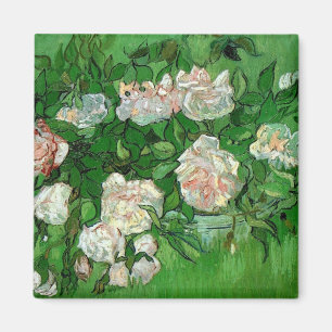 Still Life: Pink Roses by Vincent van Gogh Magnet