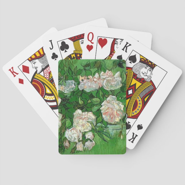 Still Life: Pink Roses by Vincent van Gogh Playing Cards (Back)