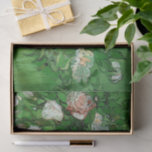Still Life: Pink Roses by Vincent van Gogh Tissue Paper<br><div class="desc">Still Life: Pink Roses by Vincent van Gogh is a vintage fine art post impressionism still life floral painting. This design features beautiful blooming pale pink garden roses on a bright green background in spring or summer. About the artist: Vincent Willem van Gogh (1853 -1890) was one of the most...</div>