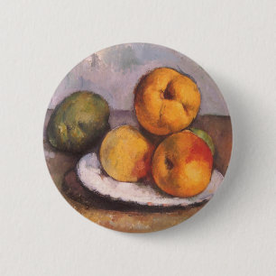 Still Life Quince, Apples, Pears by Paul Cezanne 2 Inch Round Button