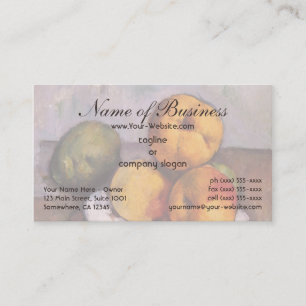 Still Life, Quince, Apples, Pears by Paul Cézanne Business Card