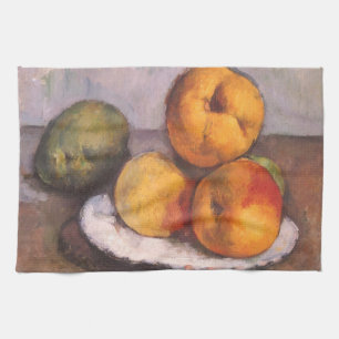 Still Life Quince, Apples, Pears by Paul Cezanne Kitchen Towel