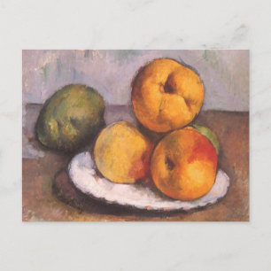 Still Life Quince, Apples, Pears by Paul Cezanne Postcard