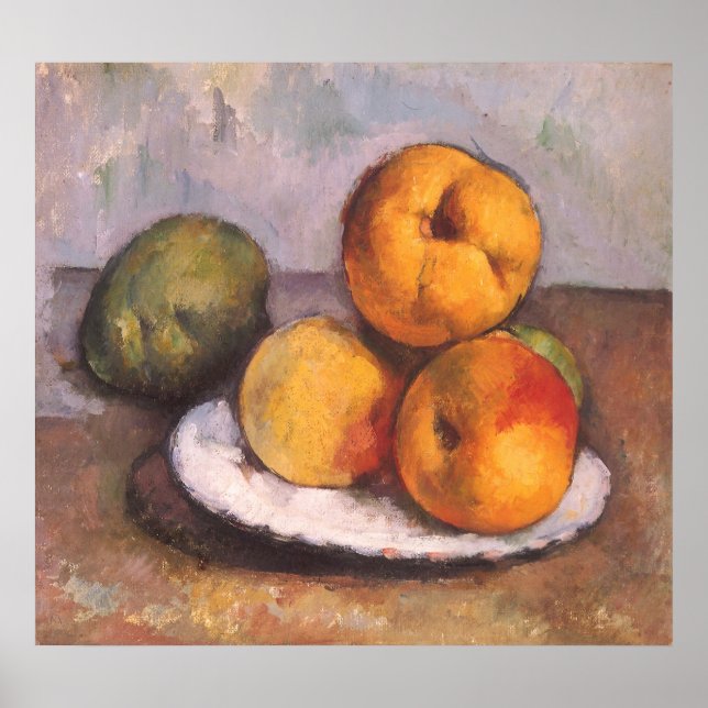 Still Life Quince, Apples, Pears by Paul Cezanne Poster (Front)