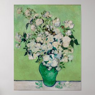 Still Life Roses(1890) by Vincent van Gogh Poster