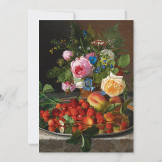 Still Life Roses and Strawberries by Otto Ottesen