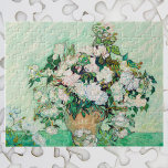 Still Life Roses in a Vase by Vincent van Gogh Jigsaw Puzzle<br><div class="desc">Roses by Vincent van Gogh is a vintage fine art post impressionism still life floral painting. This design features beautiful blooming pale pink garden roses in a vase. About the artist: Vincent Willem van Gogh (1853 -1890) was one of the most famous Post Impressionist painters of his era. His work...</div>