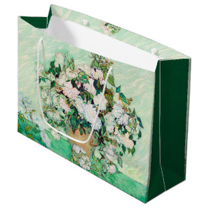 Still Life Roses in a Vase by Vincent van Gogh Large Gift Bag