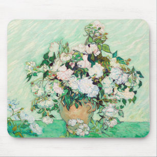 Still Life Roses in a Vase by Vincent van Gogh Mouse Pad