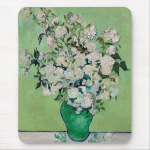 Still Life Roses in a Vase by Vincent van Gogh Mouse Pad