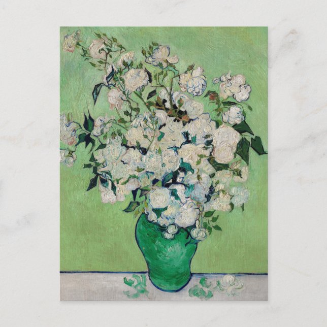 Still Life Roses in a Vase by Vincent van Gogh Postcard (Front)