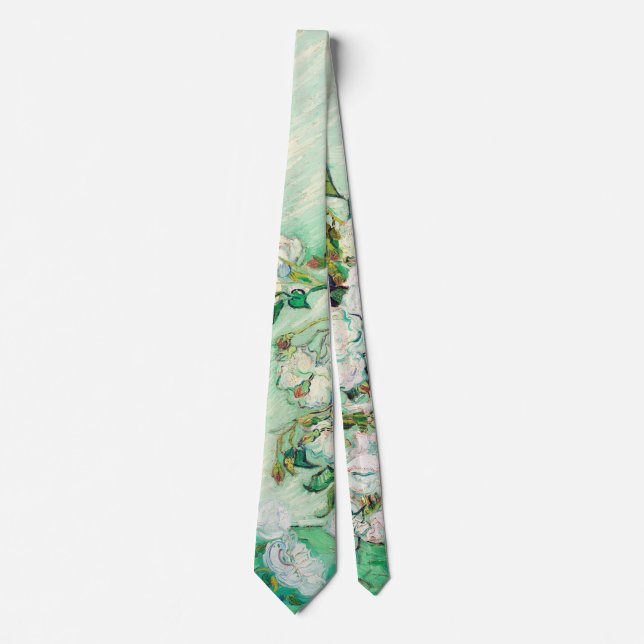 Still Life Roses in a Vase by Vincent van Gogh Tie (Front)