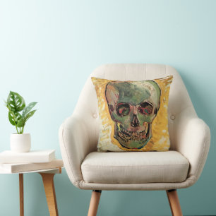 Still Life Skull by Vincent van Gogh Throw Pillow
