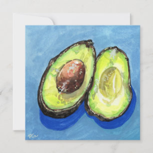 Still Life Study on Avocado Holiday Card