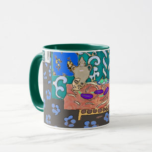 Still Life Table, add text,  Mug