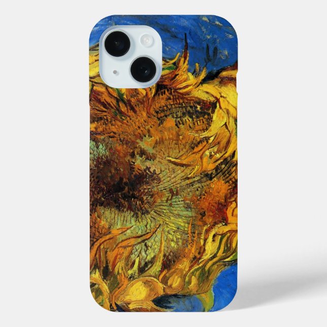 Still Life Two Cut Sunflowers by Vincent van Gogh Case-Mate iPhone Case (Back)