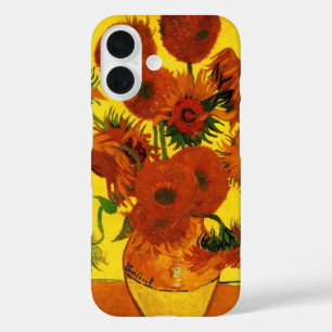 Still Life Vase w 15 Sunflowers Vincent van Gogh iPhone 16 Case