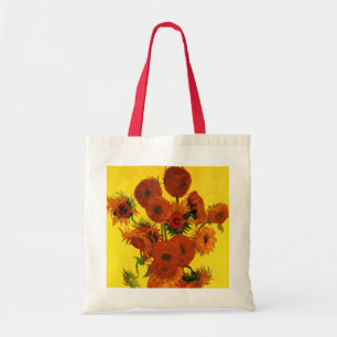 Still Life Vase w 15 Sunflowers Vincent van Gogh Tote Bag