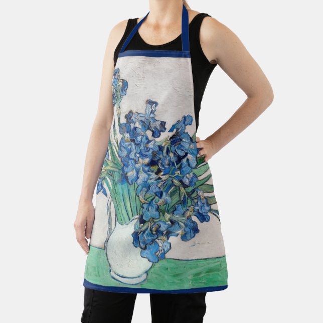 Still Life Vase with Irises by Vincent van Gogh Apron (Insitu)