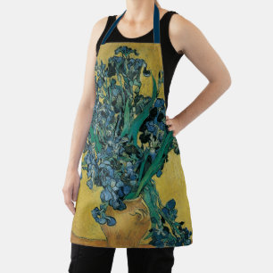 Still Life Vase with Irises by Vincent van Gogh Apron