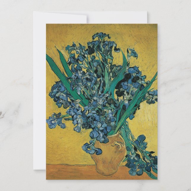 Still Life Vase with Irises by Vincent van Gogh Invitation (Front)
