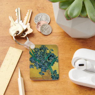 Still Life Vase with Irises by Vincent van Gogh Keychain