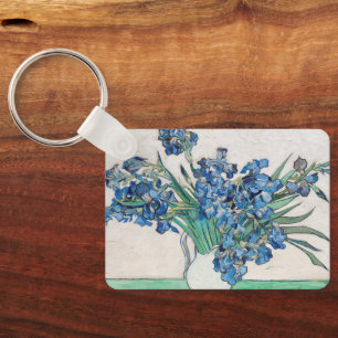 Still Life: Vase with Irises by Vincent van Gogh Keychain