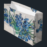 Still Life Vase with Irises by Vincent van Gogh Large Gift Bag<br><div class="desc">Still Life: Vase with Irises by Vincent van Gogh is a vintage fine art post impressionism still life floral nature painting. A bouquet of lavender bearded iris flowers from a spring garden. The vase is shaped like a pitcher and full of love and romance purple blooms. About the artist: Vincent...</div>