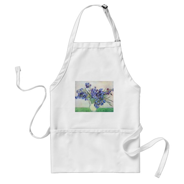 Still Life Vase with Irises by Vincent van Gogh Standard Apron (Front)