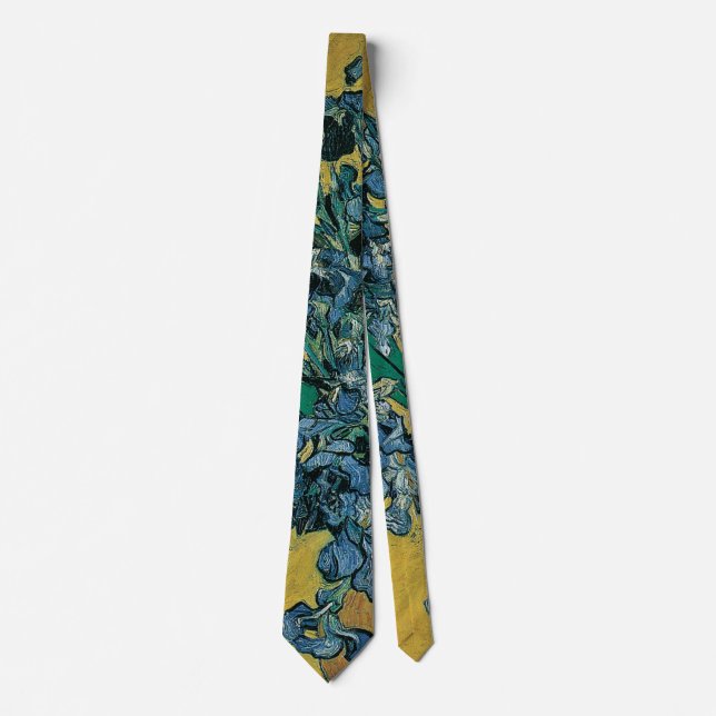 Still Life Vase with Irises by Vincent van Gogh Tie (Front)