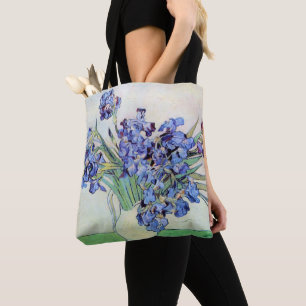 Still Life Vase with Irises by Vincent van Gogh Tote Bag