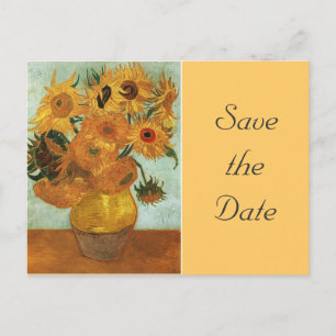 Still life - Vase with twelve Sunflowers, Vincent Announcement Postcard