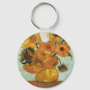 Still life - Vase with twelve Sunflowers, Vincent Keychain