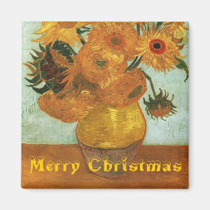 Still life - Vase with twelve Sunflowers, Vincent Magnet