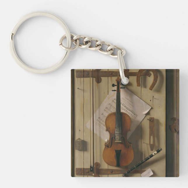 Still Life, Violin and Music Keychain (Front)