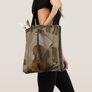 Still Life, Violin and Music Tote Bag