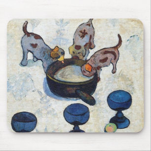 Still Life with 3 Puppies by Paul Gauguin Mouse Pad