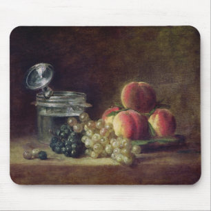 Still Life with a Basket of Peaches Mouse Pad