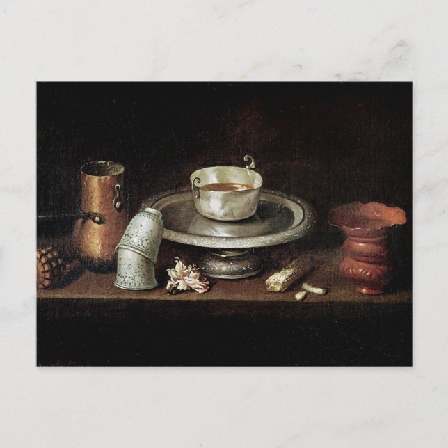 Still Life with a Bowl of Chocolate Postcard (Front)