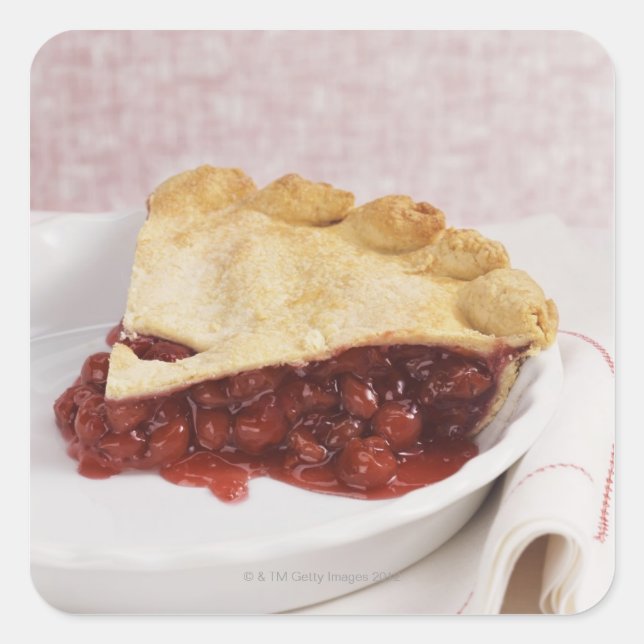 Still Life With a Cherry Pie Square Sticker (Front)