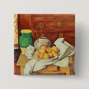Still Life with a Chest of Drawers, 1883-87 2 Inch Square Button