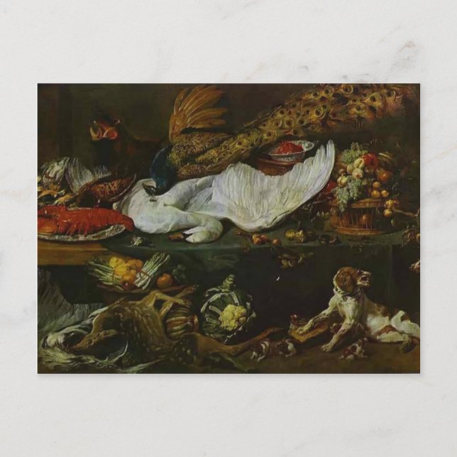 Still-Life with a Dog and Puppies by Frans Snyders Postcard (Front)
