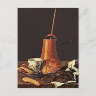 Still Life with a Drinking Chocolate Set, 1770 Postcard