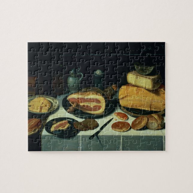 Still Life with a Ham (oil on panel) Jigsaw Puzzle (Horizontal)