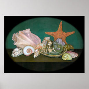 Still Life with a Mermaid fantasy Art Print